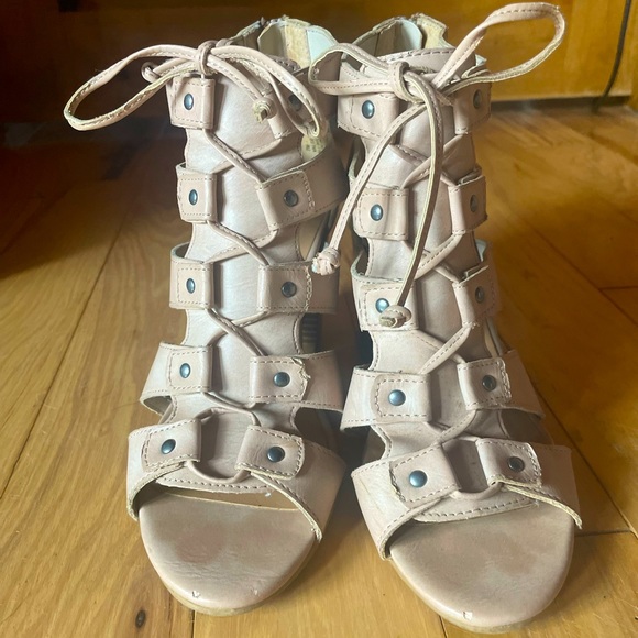 Rampage Lace Up Heels - Picture 3 of 6